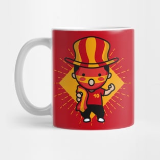 Cute Spanish Football Fan // Kawaii Cute Spain Soccer Supporter Mug